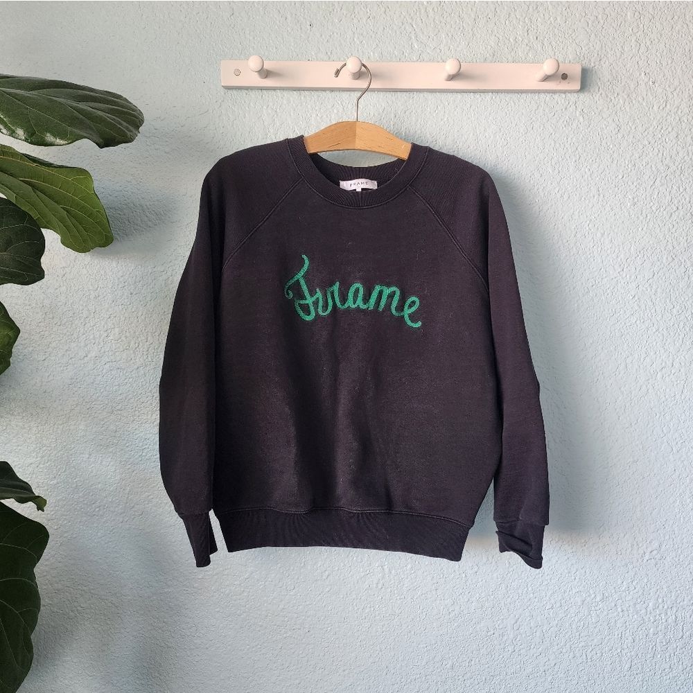 Frame Embroidery Front Brand Sweatshirt